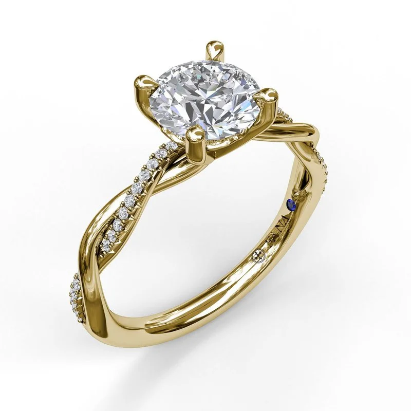 Stunning Jewelry At A Fraction Of The Price Gold And Diamond Twist Engagement Ring