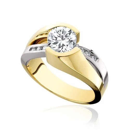 Shop Jewelry That Shines Without The High Price Half Bezel Set Two Row Diamond Mounting