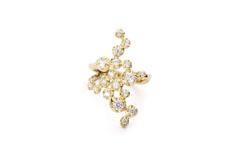 Huge Savings On Timeless Jewelry Collections Big Organic Nr 02 18K Gold, Whitegold or Rosegold Ring w. Diamonds Huge Savings On Timeless Jewelry Collections Big Organic Nr 02 18K Gold, Whitegold or Rosegold Ring w. Diamonds