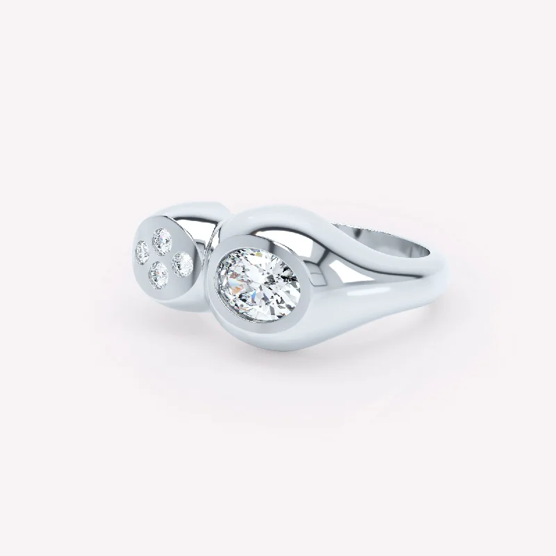 Your Perfect Accessory At The Perfect Price Curve Duo 18K Whitegold Ring w. Diamonds Your Perfect Accessory At The Perfect Price Curve Duo 18K Whitegold Ring w. Diamonds