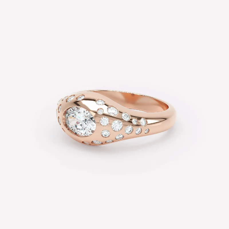 Exclusive Savings On Timeless Jewelry Pieces Curve Scattered Signet 18K Rosegold Ring w. Diamonds Exclusive Savings On Timeless Jewelry Pieces Curve Scattered Signet 18K Rosegold Ring w. Diamonds