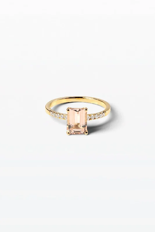 Shine In Style – Shop Jewelry Discounts Today Lustre 08 18K Gold Ring w. Diamond & Morganite Shine In Style – Shop Jewelry Discounts Today Lustre 08 18K Gold Ring w. Diamond & Morganite