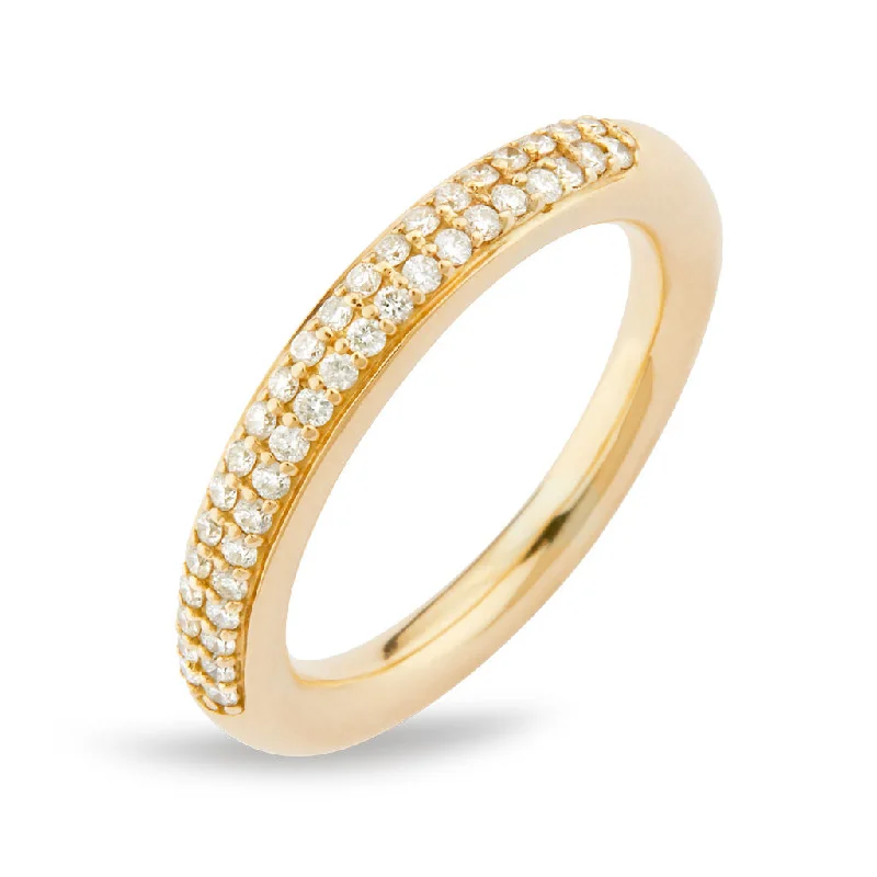 D'avie 18K Gold Ring w. 42 Diamonds