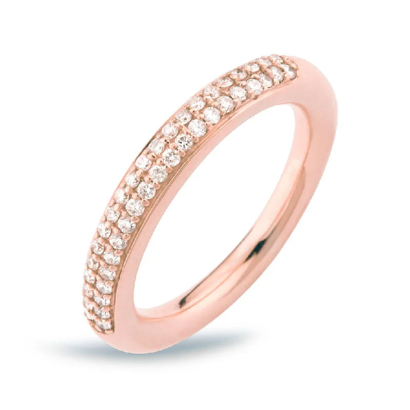 D'avie 18K Rosegold Ring w. 42 Diamonds