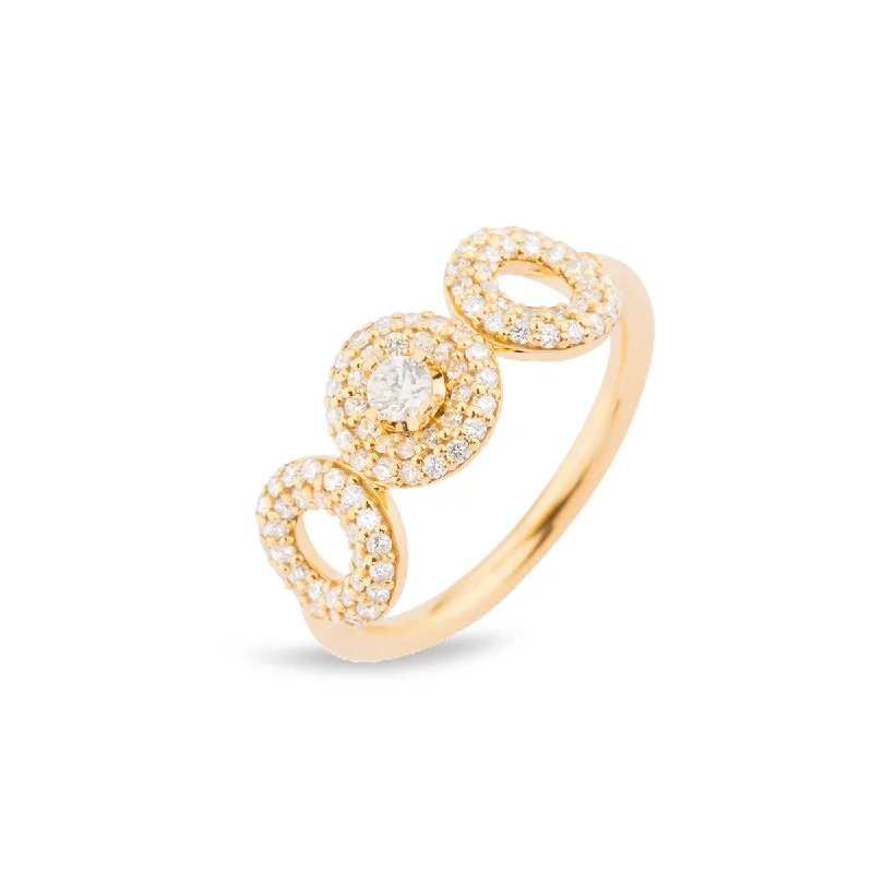 Matiné 18K Gold Ring w. 100 Diamonds