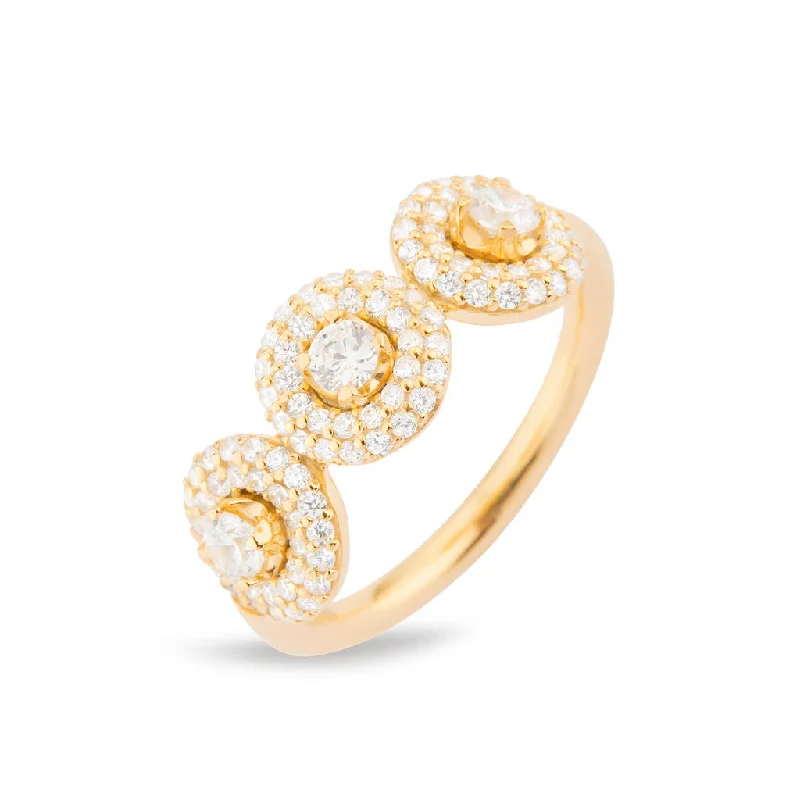 Matiné 18K Gold Ring w. 102 Diamonds