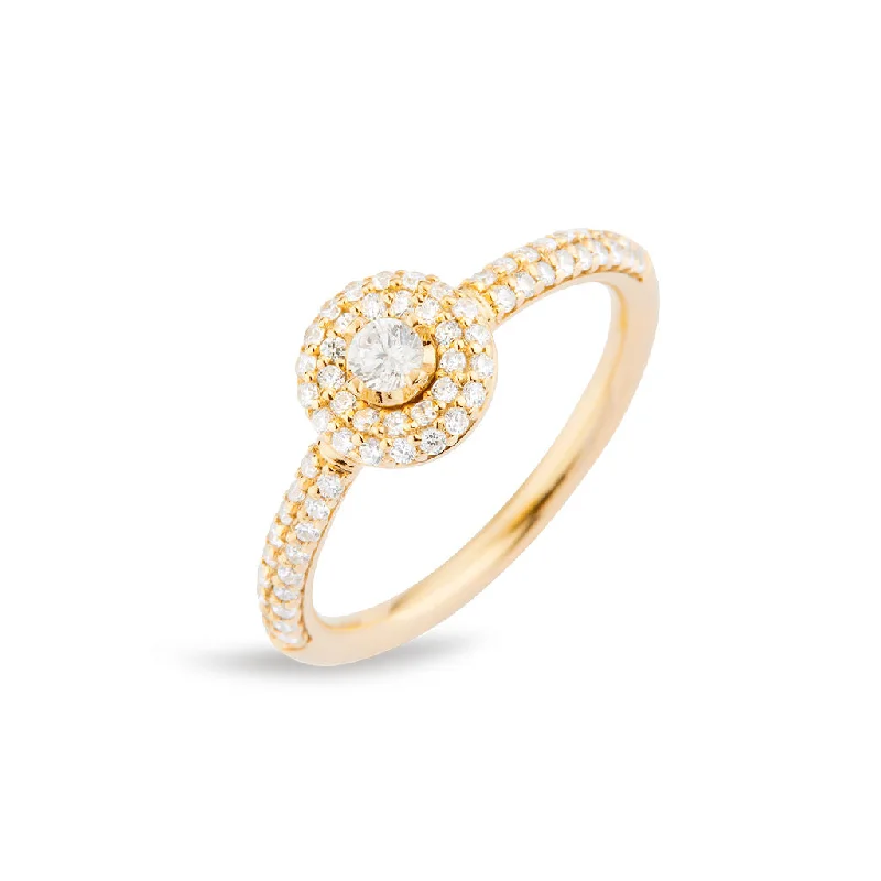 Matiné 18K Gold Ring w. 68 Diamonds