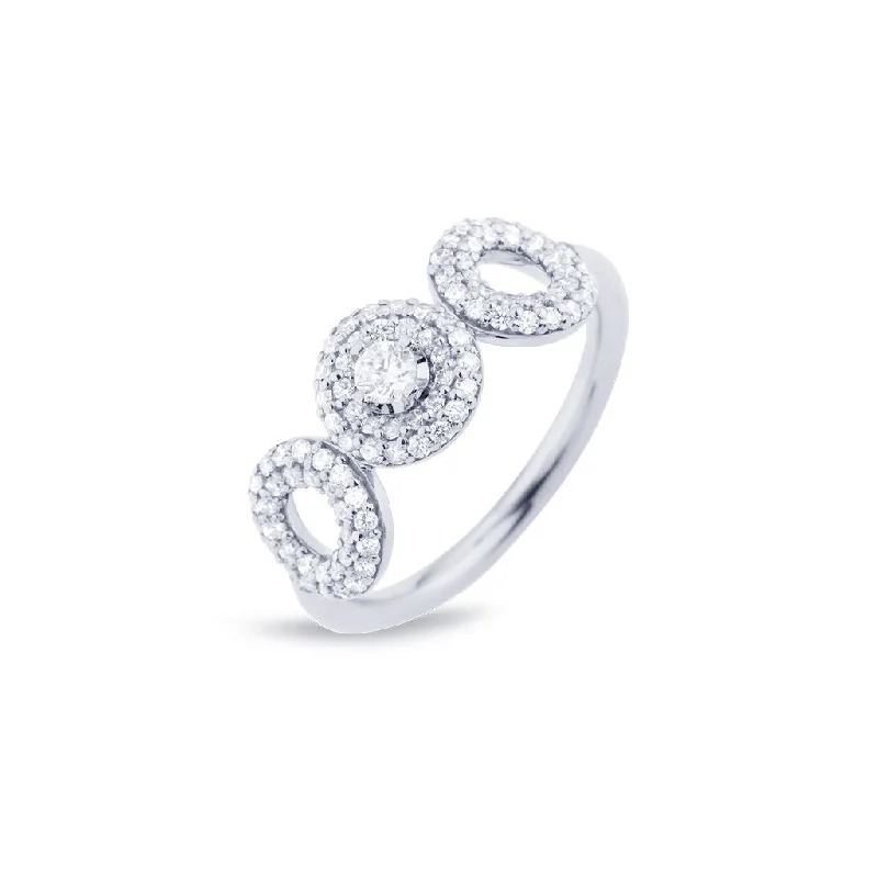 Matiné 18K Whitegold Ring w. 100 Diamonds