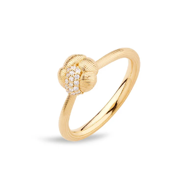 Savá 18K Gold Ring w. 19 Diamonds