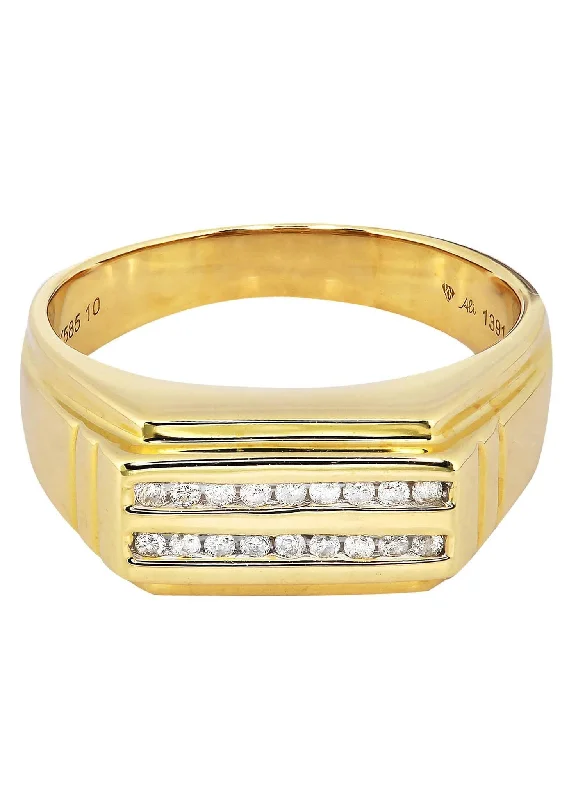 Jewelry Deals That Outshine The Rest Mens Diamond Ring / Pinky Diamond Ring| 0.17 Carats
