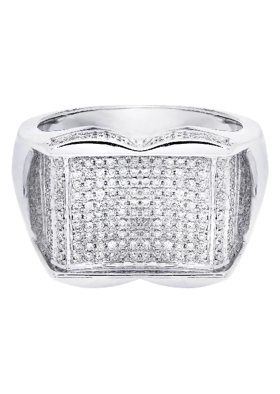 White Gold Mens Diamond Ring| 0.71 Carats| 11.26 Grams