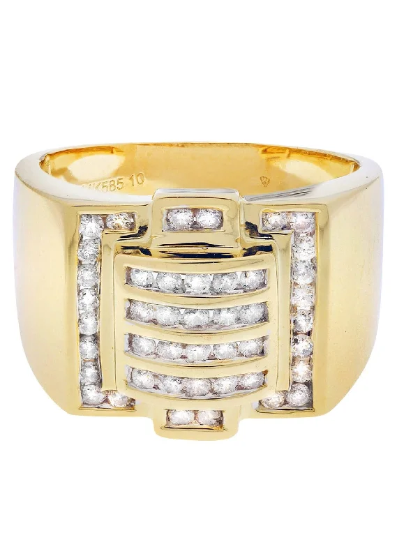 Mens Diamond Ring / Pinky Diamond Ring| 0.77 Carats