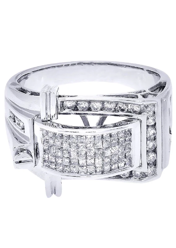 Celebrate Every Occasion With Sparkling Savings White Gold Mens Diamond Ring| 1.03 Carats| 9.72 Grams Celebrate Every Occasion With Sparkling Savings White Gold Mens Diamond Ring| 1.03 Carats| 9.72 Grams