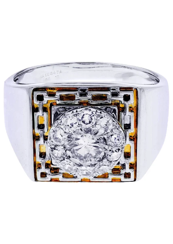 White Gold Mens Diamond Ring| 1.17 Carats| 8.24 Grams