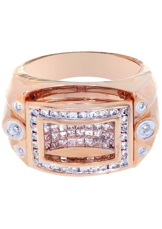 Don't Miss Out – Shop Elegant Jewelry For Less Rose Gold Mens Diamond Ring / Pinky Diamond Ring| 1.23 Carats Don't Miss Out – Shop Elegant Jewelry For Less Rose Gold Mens Diamond Ring / Pinky Diamond Ring| 1.23 Carats