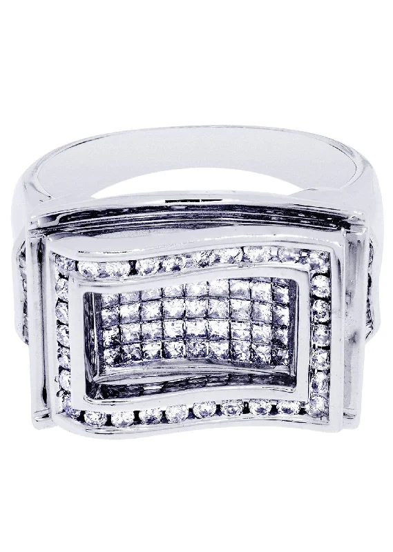 Trendy And Classic Jewelry Now At Reduced Prices White Gold Mens Diamond Ring| 1.24 Carats| 13.19 Grams Trendy And Classic Jewelry Now At Reduced Prices White Gold Mens Diamond Ring| 1.24 Carats| 13.19 Grams