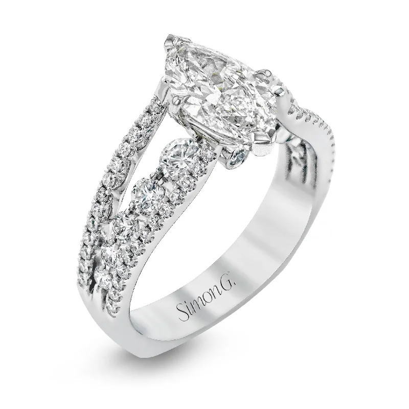 Waterproof Stainless Steel Jewelry For Lasting Beauty Marquise-Cut Split-Shank Engagement Ring In 18k Gold With Diamonds Waterproof Stainless Steel Jewelry For Lasting Beauty Marquise-Cut Split-Shank Engagement Ring In 18k Gold With Diamonds
