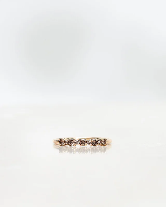 Versatile Layering Jewelry For Effortless Chic Mini Brigitte Chocolate 18K Gold, Whitegold or Rosegold Ring w. Diamonds Versatile Layering Jewelry For Effortless Chic Mini Brigitte Chocolate 18K Gold, Whitegold or Rosegold Ring w. Diamonds