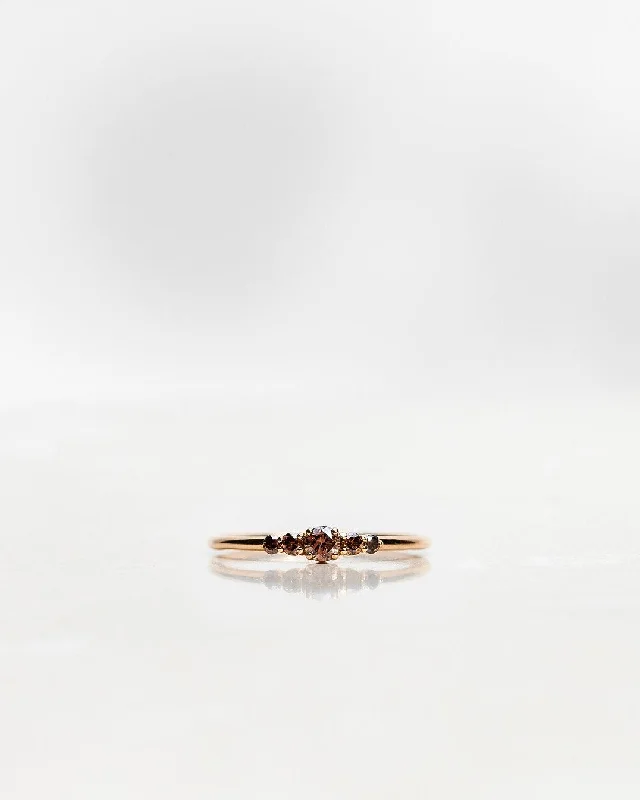 Dainty And Elegant Jewelry Now At Reduced Prices Mini Elise 18K Gold, Whitegold or Rosegold Ring w. Dark Chocolate Diamonds Dainty And Elegant Jewelry Now At Reduced Prices Mini Elise 18K Gold, Whitegold or Rosegold Ring w. Dark Chocolate Diamonds