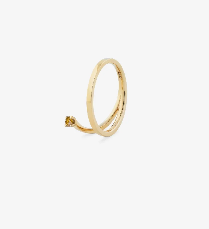 Unique Jewelry Designs Now At Discounted Rates Yellow Diamond Spiral Ring 0.05