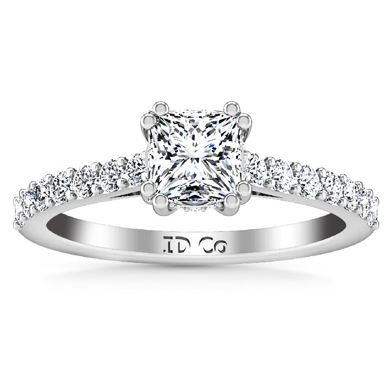 The Ultimate Jewelry Sale – Shop Premium Styles Pave Princess Cut Engagement Ring Jasmine 14K White Gold The Ultimate Jewelry Sale – Shop Premium Styles Pave Princess Cut Engagement Ring Jasmine 14K White Gold