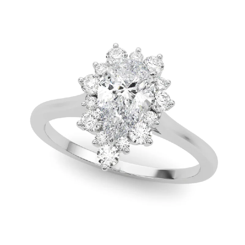 Don't Miss Out – Shop Elegant Jewelry For Less Pear Shaped Flower Design Diamond Halo Mounting Don't Miss Out – Shop Elegant Jewelry For Less Pear Shaped Flower Design Diamond Halo Mounting