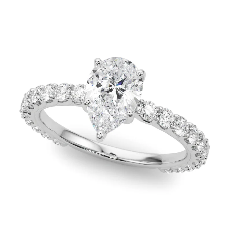Elegant Rose Gold Jewelry For A Stylish Touch Pear Shaped Single Row Diamond Mounting Elegant Rose Gold Jewelry For A Stylish Touch Pear Shaped Single Row Diamond Mounting