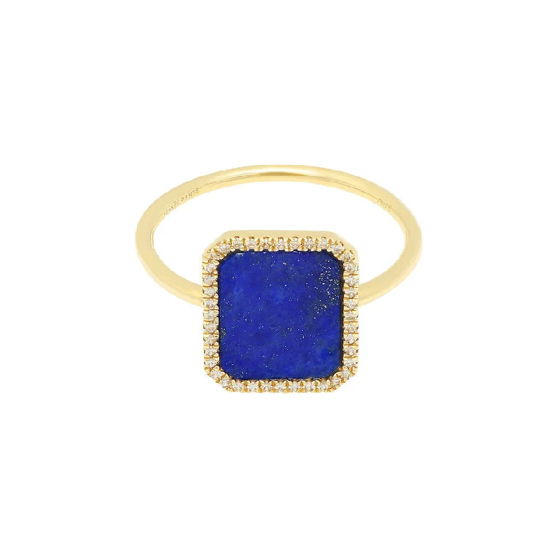 Unmissable Jewelry Discounts – Elevate Your Look For Less Bague Semi Precious 18K Gold Ring w. Lapis & Diamonds Unmissable Jewelry Discounts – Elevate Your Look For Less Bague Semi Precious 18K Gold Ring w. Lapis & Diamonds