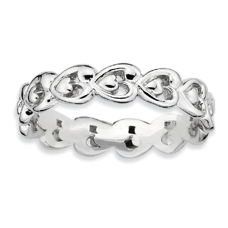Don't Miss Out On Jaw-Dropping Jewelry Discounts Rhodium Plated Sterling Silver Stackable 4.5mm Heart Band Don't Miss Out On Jaw-Dropping Jewelry Discounts Rhodium Plated Sterling Silver Stackable 4.5mm Heart Band