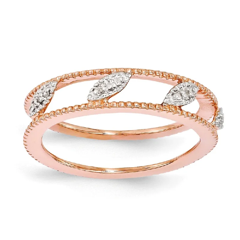 Best Jewelry Sale Prices – Limited-Time Offer Rose Gold Tone Plated Sterling Silver Diamond Jacket Stack Ring Best Jewelry Sale Prices – Limited-Time Offer Rose Gold Tone Plated Sterling Silver Diamond Jacket Stack Ring