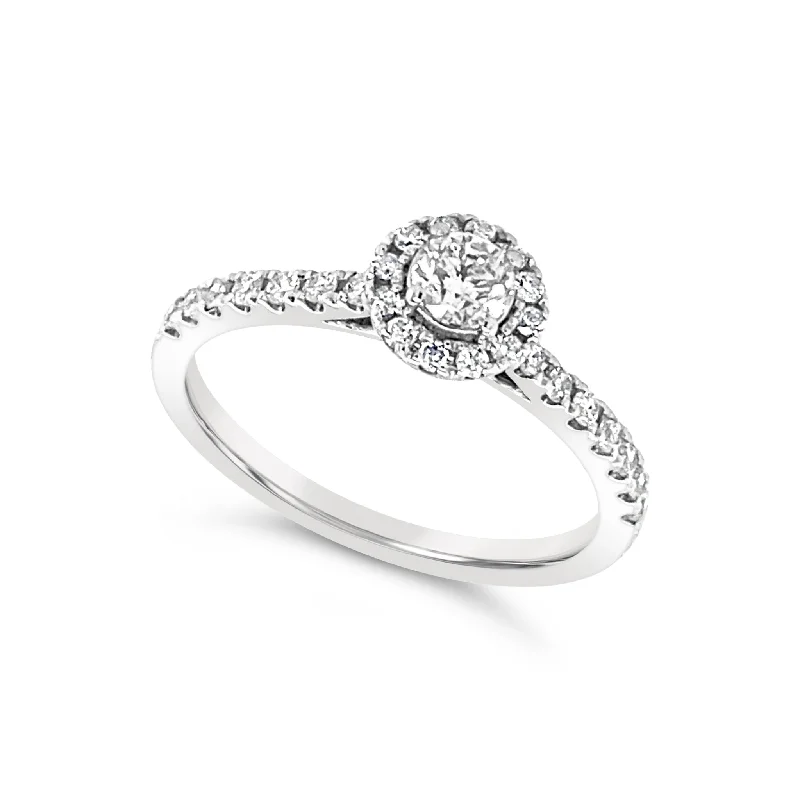 Buy More, Save More – Special Jewelry Discounts Round Diamond and Diamond Halo Engagement Ring Buy More, Save More – Special Jewelry Discounts Round Diamond and Diamond Halo Engagement Ring