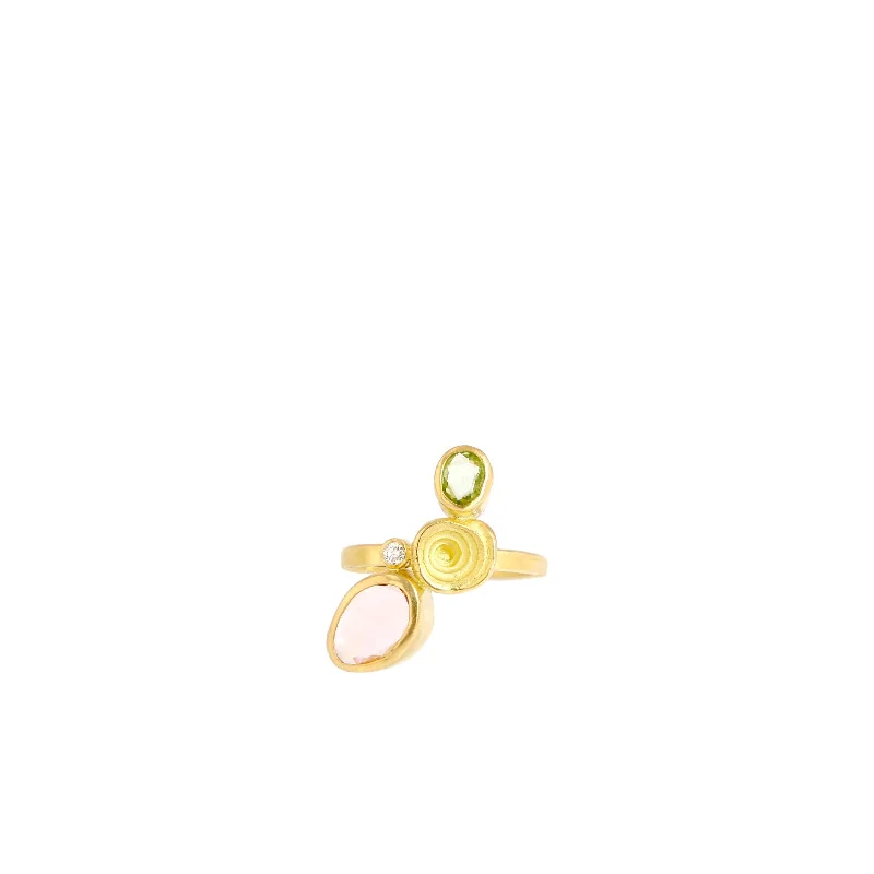 Modern Jewelry At Exclusive Discounts – Shop Today Big holiday Ring Green, Pink