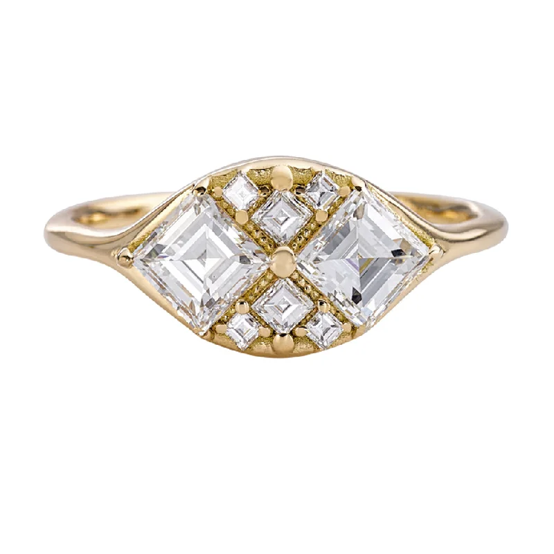 Flash Sale On Stunning Jewelry – Don't Miss Out Step Cut Engagement Ring with Eight Square Diamonds Flash Sale On Stunning Jewelry – Don't Miss Out Step Cut Engagement Ring with Eight Square Diamonds