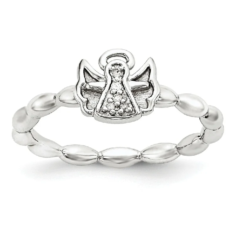 Affordable Elegance – Special Jewelry Sale Now Live Sterling Silver Stackable .025ctw I3 H-I Diamond 7mm Angel Ring Affordable Elegance – Special Jewelry Sale Now Live Sterling Silver Stackable .025ctw I3 H-I Diamond 7mm Angel Ring