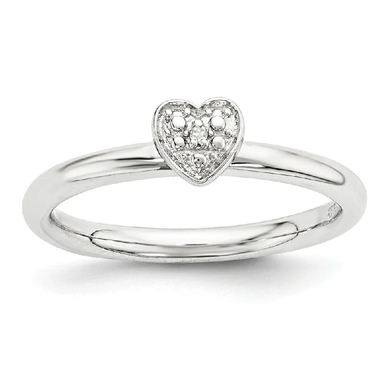 Affordable Elegance – Premium Jewelry At Special Prices Sterling Silver Stackable 1/2pt I3, H-I Diamond 5mm Heart Ring Affordable Elegance – Premium Jewelry At Special Prices Sterling Silver Stackable 1/2pt I3, H-I Diamond 5mm Heart Ring