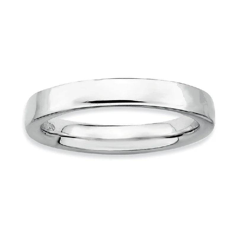 Make Your Outfit Shine With Discounted Jewelry Sterling Silver Stackable Polished Flat 3.5mm Band Make Your Outfit Shine With Discounted Jewelry Sterling Silver Stackable Polished Flat 3.5mm Band