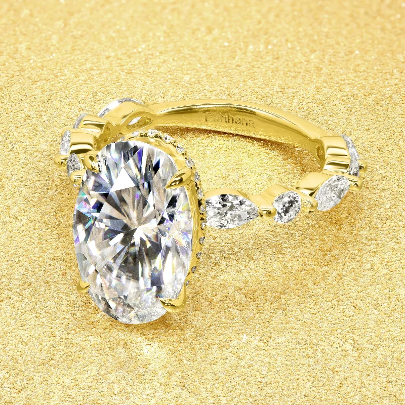 Luxury Jewelry At Unbeatable Discounts The Grace, 4.75ct Elongated Oval Brilliant-cut Hidden Eternity Halo Floating Ring Luxury Jewelry At Unbeatable Discounts The Grace, 4.75ct Elongated Oval Brilliant-cut Hidden Eternity Halo Floating Ring