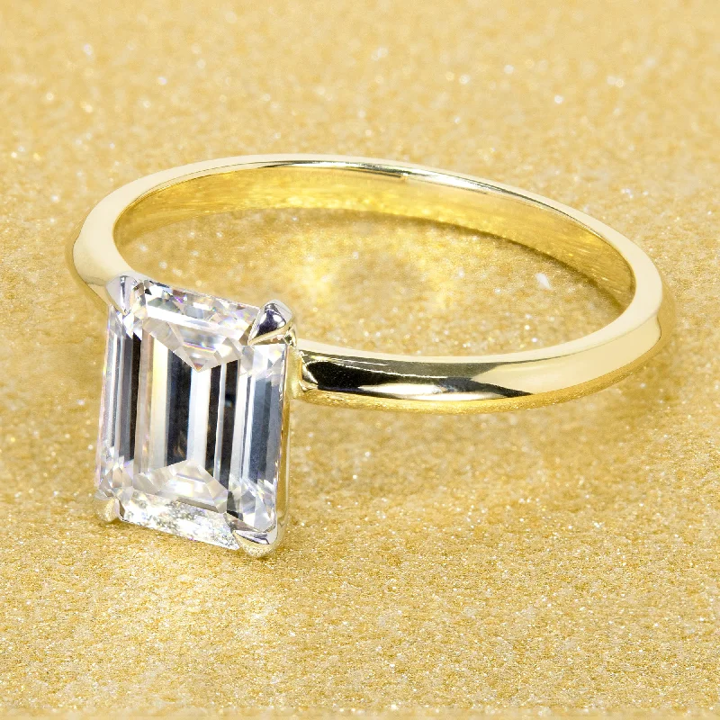 Beautiful Jewelry, Breathtaking Discounts – Hurry In The Lexi, 1.75ct Emerald-cut Classic Knife-Edge Solitaire Ring Beautiful Jewelry, Breathtaking Discounts – Hurry In The Lexi, 1.75ct Emerald-cut Classic Knife-Edge Solitaire Ring