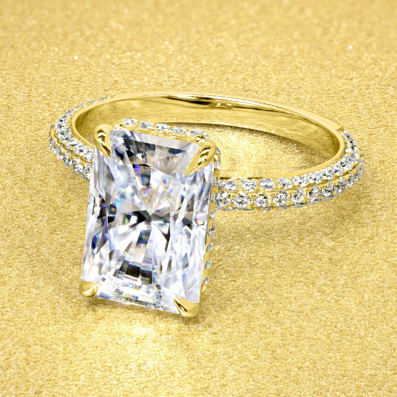 Last Chance To Grab Your Favorite Jewelry At A Discount The Olivia, 4.5ct Elongated Radiant-cut Triple Row Hidden Wrap Halo Ring Last Chance To Grab Your Favorite Jewelry At A Discount The Olivia, 4.5ct Elongated Radiant-cut Triple Row Hidden Wrap Halo Ring