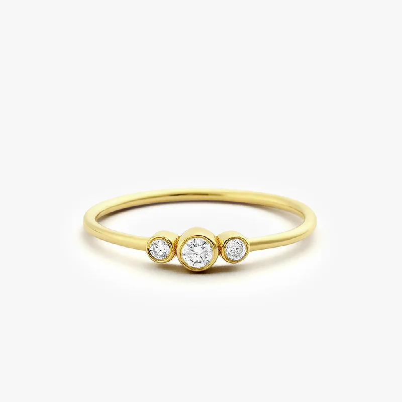 Flash Sale On Elegant Jewelry – Don't Miss Out 14K Three Stone Diamond Ring