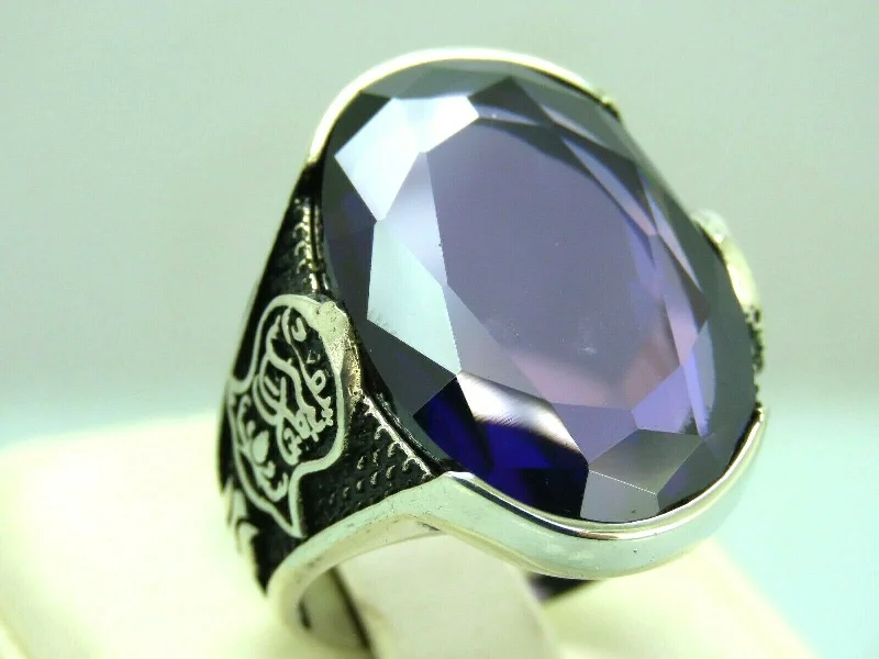 Must-Have Jewelry Pieces At Reduced Prices Turkish Handmade Jewelry 925 Sterling Silver Amethyst Stone Religious Mens Rings Must-Have Jewelry Pieces At Reduced Prices Turkish Handmade Jewelry 925 Sterling Silver Amethyst Stone Religious Mens Rings