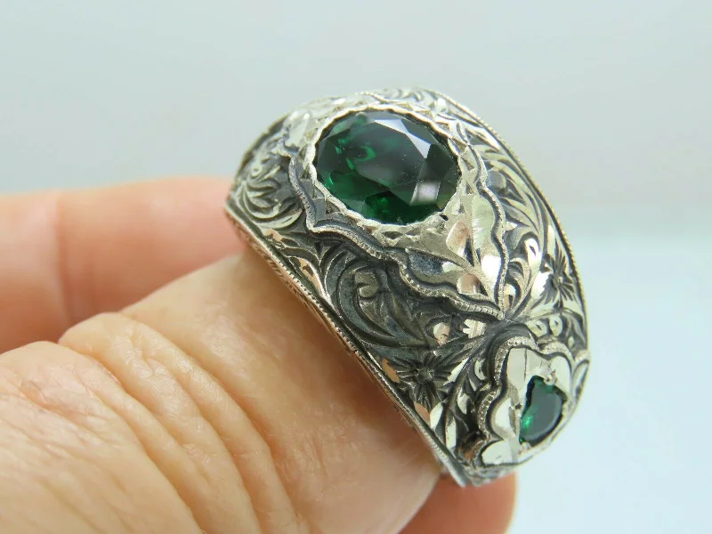 Exclusive Gemstone Jewelry At Special Prices Turkish Handmade Jewelry 925 Sterling Silver Emerald Stone Mens Rings Exclusive Gemstone Jewelry At Special Prices Turkish Handmade Jewelry 925 Sterling Silver Emerald Stone Mens Rings