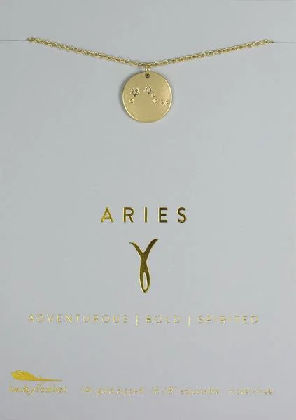 Elevate Your Outfit With Discounted Statement Jewelry Zodiac Necklace Aries