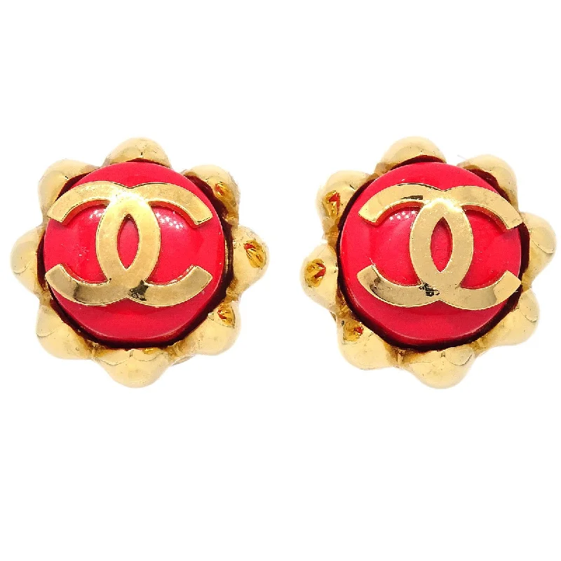 Shop Dazzling Jewelry At The Best Prices CHANEL 1994 Earrings Red Gold