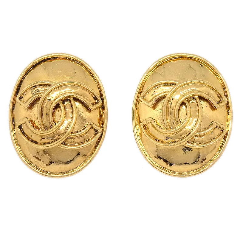Exclusive Jewelry Offers – Sparkle For Less Chanel 1994 Oval Earrings Gold Small