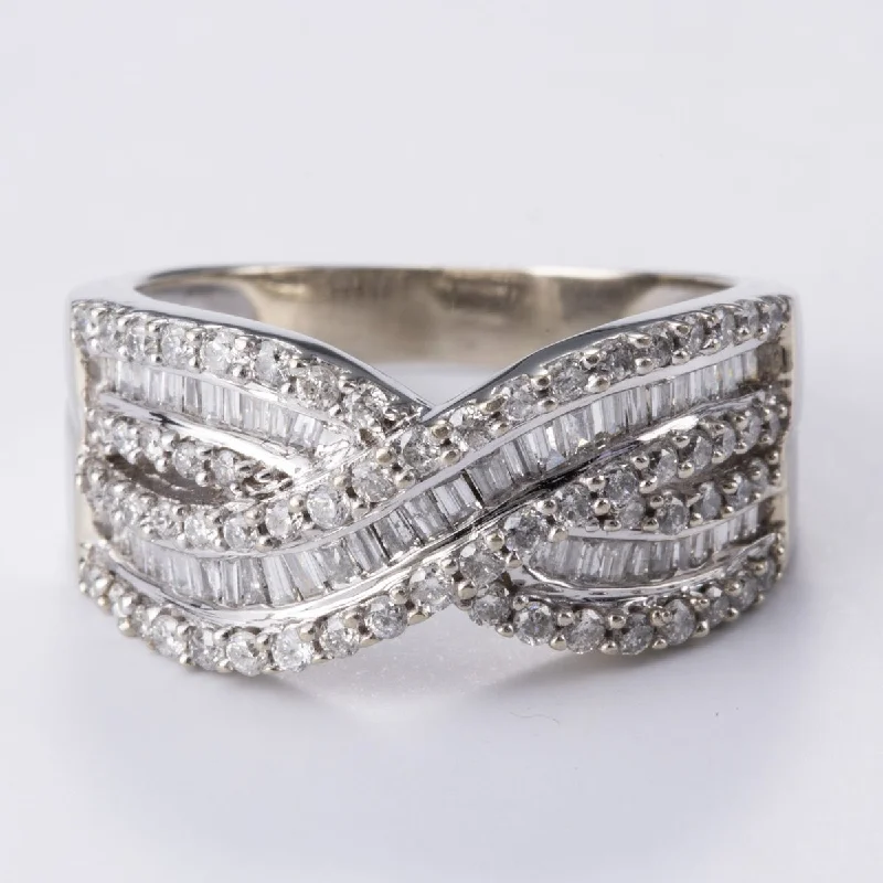 Handmade Pearl Jewelry For Timeless Elegance 10k White Gold Diamond Ring | 1.00ctw | Sz 7.75 Handmade Pearl Jewelry For Timeless Elegance 10k White Gold Diamond Ring | 1.00ctw | Sz 7.75