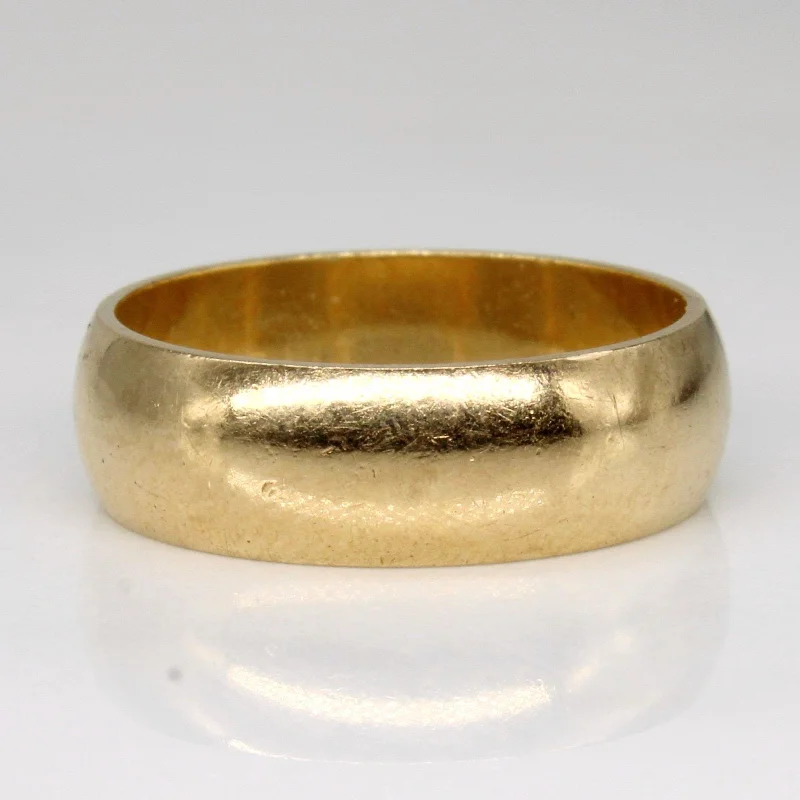 Delicate Crystal Jewelry For Sophisticated Charm 10k Yellow Gold Band | SZ 6.75 |