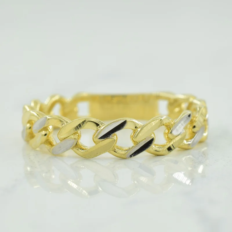 Sparkle More For Less – Jewelry Sale Happening Now 10k Yellow Gold Cuban Link Ring | SZ 6.25 |