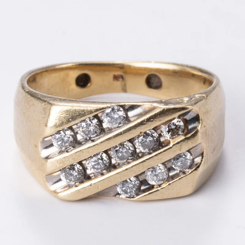 Waterproof Stainless Steel Jewelry For Lasting Beauty 10k Yellow Gold Diamond Ring | 0.55 ctw | SZ 7 Waterproof Stainless Steel Jewelry For Lasting Beauty 10k Yellow Gold Diamond Ring | 0.55 ctw | SZ 7