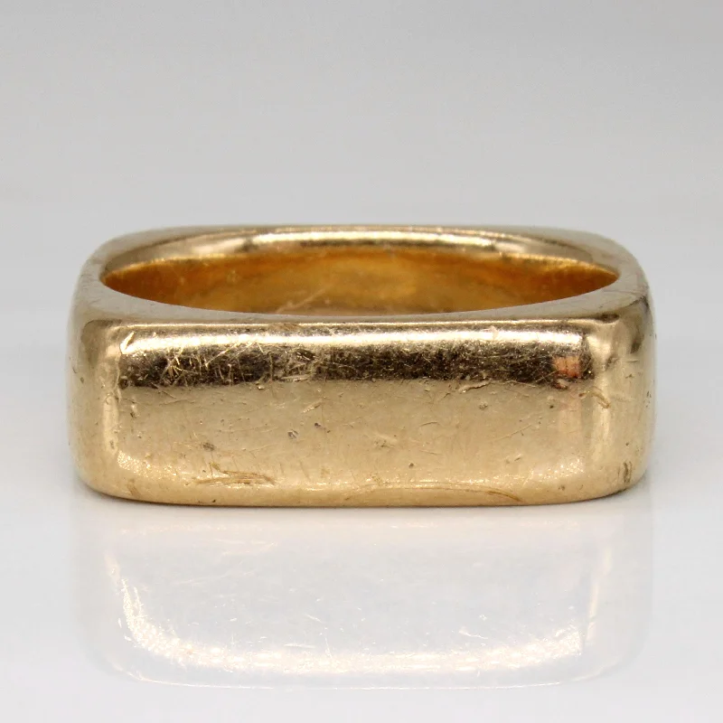 Affordable Gold-Plated Jewelry For Modern Fashion 10k Yellow Gold Soft Square Ring | SZ 9.75 | Affordable Gold-Plated Jewelry For Modern Fashion 10k Yellow Gold Soft Square Ring | SZ 9.75 |